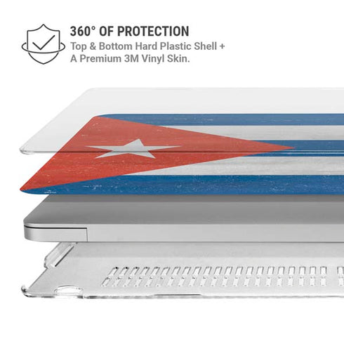 Cuban Flag Distressed MacBook Air 13in M1 (2021) Case plus Skin
